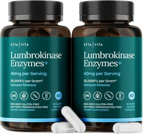 Bouteille Etta Vita Lumbrokinase 40mg vue de face