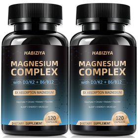 Bouteille HABIZIYA de complément magnésium 600mg avec étiquette