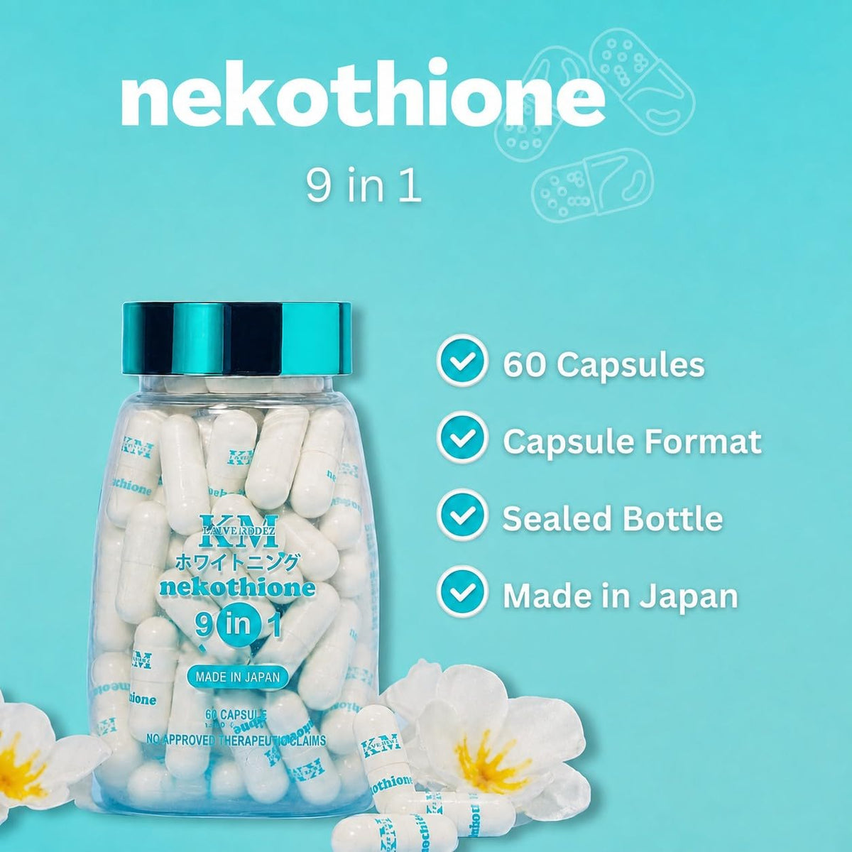 Bouteille HerSkin Nekothione 9 en 1 avec capsules