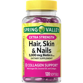 Bouteille inviolable de Spring Valley Biotine avec étiquettes