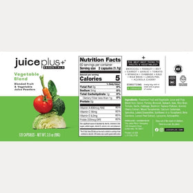 Bouteille Juice Plus+ Mélange de Légumes ouverte avec une cuillère