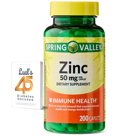 Bouteille LUAL Zinc 50 mg 200 caplets vue de face