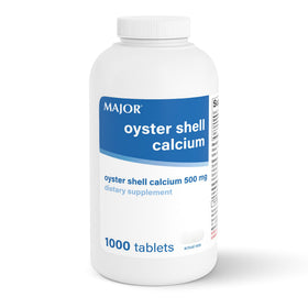 Bouteille MAJOR Complément Alimentaire Calcium Coquille d'Huître 500mg vue de face