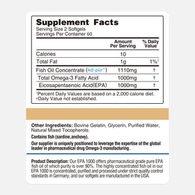 Bouteille MegaGold Huile de Poisson Omega 3 sur un fond blanc