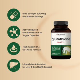 Bouteille NatureBell Glutathione 240 capsules avec étiquette
