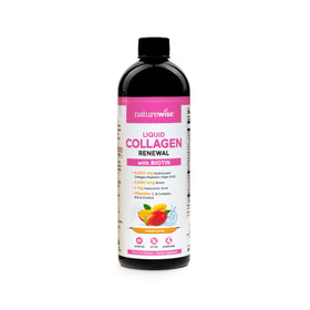 Bouteille NatureWise Collagène Liquide 4000mg de face avec étiquette