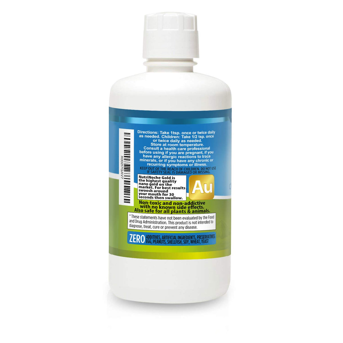 Bouteille NutriNoche or colloïdal sur une table en bois