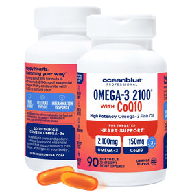 Bouteille Oceanblue Omega-3 2100 avec CoQ10 vue de face