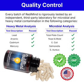 Bouteille RediMind Ginkgo Biloba 41g sur une surface en bois