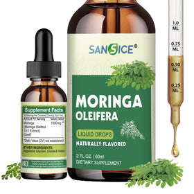 Bouteille SANSICE de gouttes liquides de moringa bio vue de face