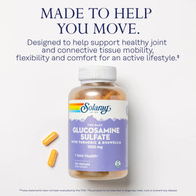 Bouteille SOLARAY Glucosamine Sulfate avec fond naturel