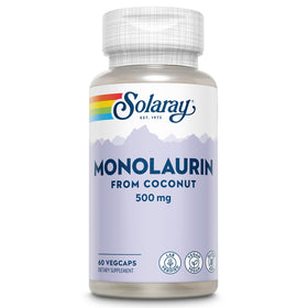 Bouteille SOLARAY Monolaurin 500 mg vue avant avec 60 VegCaps