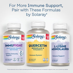 Bouteille SOLARAY Quercétine Bromélaïne & Vitamine C avec fond naturel