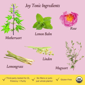 Bouteille Urban Moonshine Joy Tonic sur une table en bois