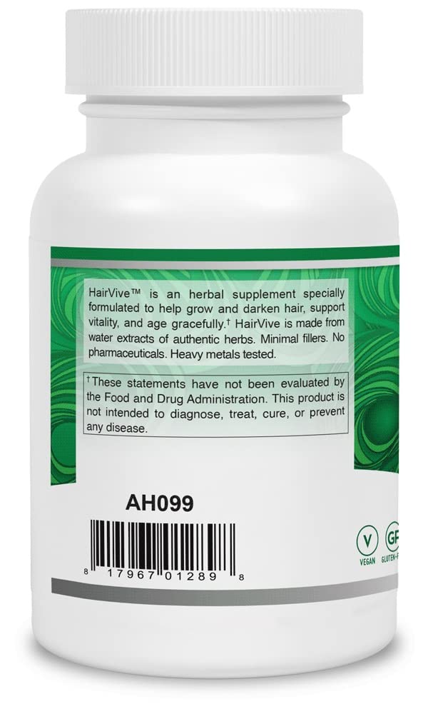 Bouteilles de HairVive ActiveHerb sur une table en bois