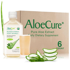 Bouteilles de jus d'Aloe Vera bio AloeCure 500ml en pack