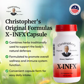 Bouteilles de la formule X-INFX de Christopher's sur une table