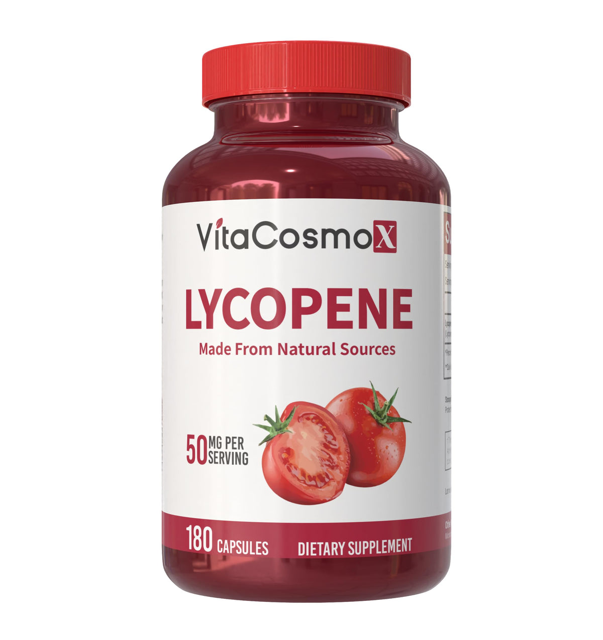 Bouteilles de lycopène VitaCosmoX avec 90 capsules chacune