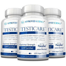 Bouteilles de TestiCare d'Approved Science avec 135 capsules