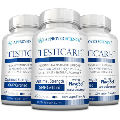 Bouteilles de TestiCare d'Approved Science avec 135 capsules