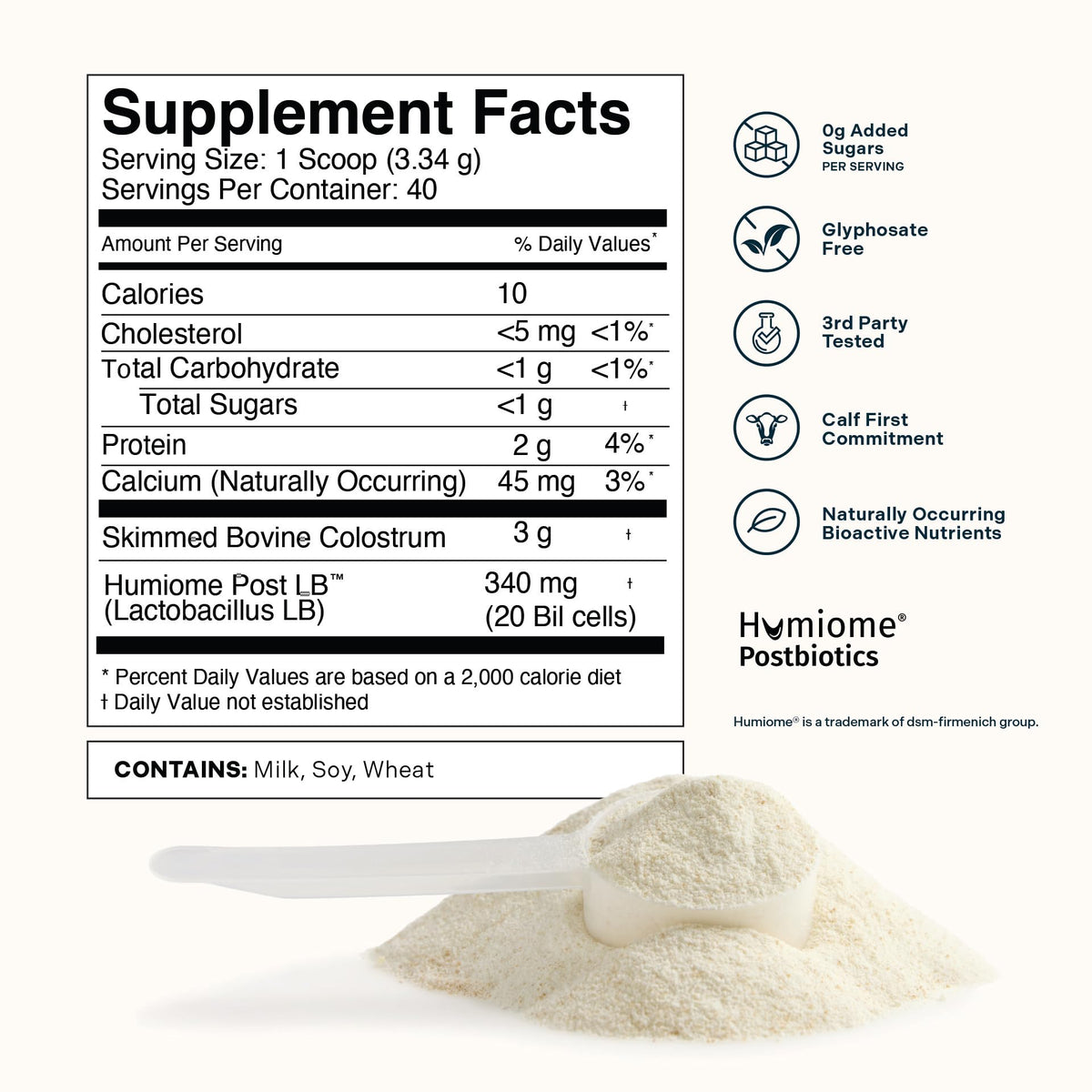 Bovita Health Complément Alimentaire en Poudre Colostrum + Postbiotique 200g emballage