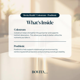 Bovita Health Complément Alimentaire en Poudre Colostrum + Postbiotique 200g cuillère doseuse