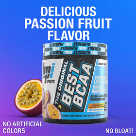 BPI Sports BCAA en Poudre 372g côté avec scoop inclus