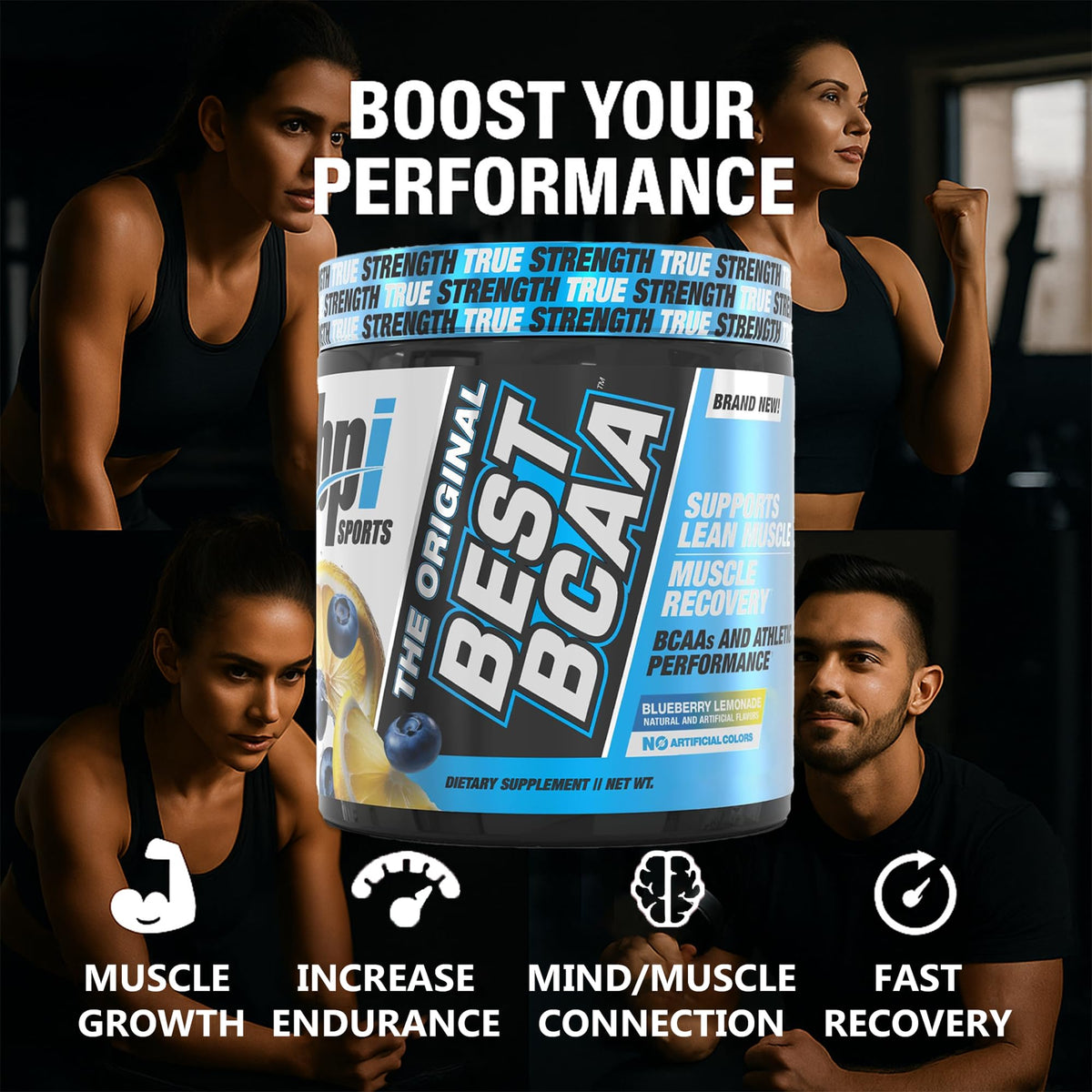 BPI Sports BCAA en Poudre, mélange dans un verre d'eau
