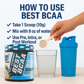 BPI Sports BCAA en Poudre, vue arrière de l'emballage
