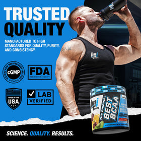 BPI Sports BCAA Poudre, mélange dans un verre d'eau