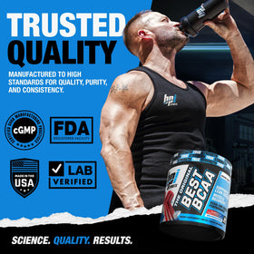 BPI Sports BCAA Rainbow Ice 358g en préparation dans un shaker