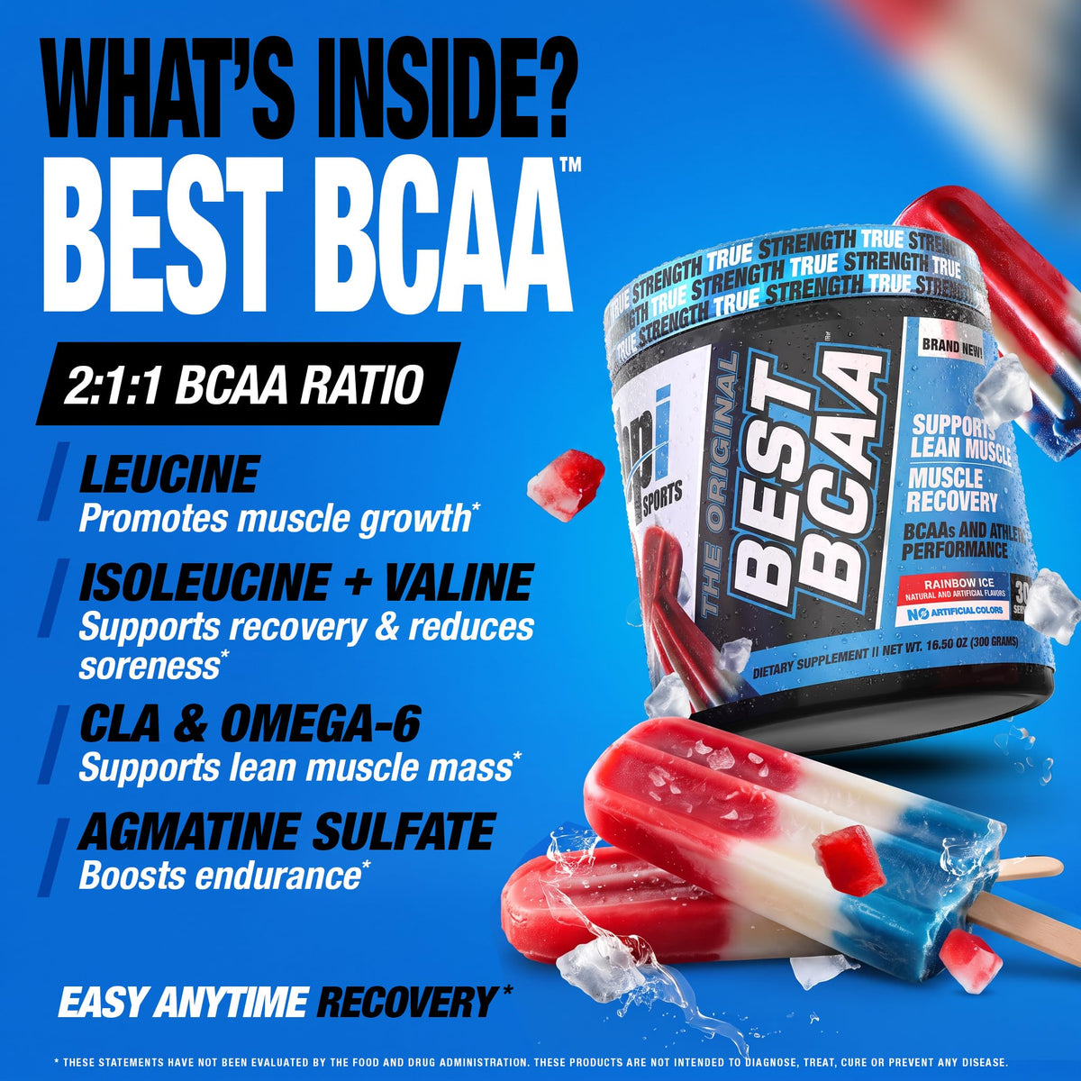BPI Sports BCAA Rainbow Ice 358g vue arrière