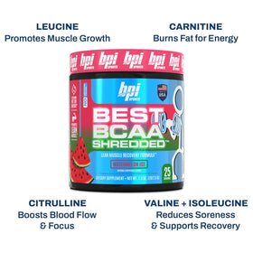 BPI Sports BCAA Shredded 340g avec une cuillère doseuse