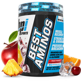 BPI Sports Best Aminos Poudre BCAA 320g - Goût Fruit Punch - vue avant