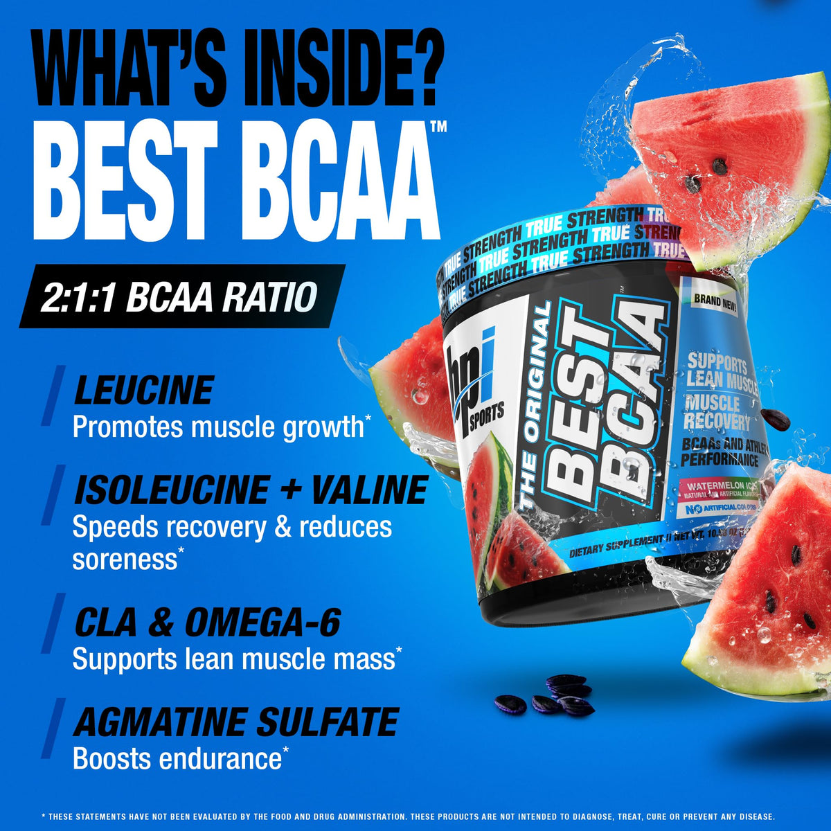 BPI Sports Best BCAA Poudre 372g avec cuillère dosage