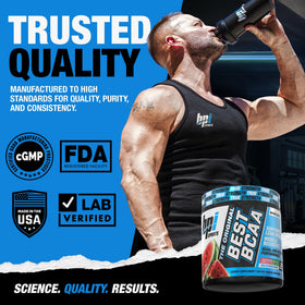 BPI Sports Best BCAA Poudre 372g en préparation dans un shaker