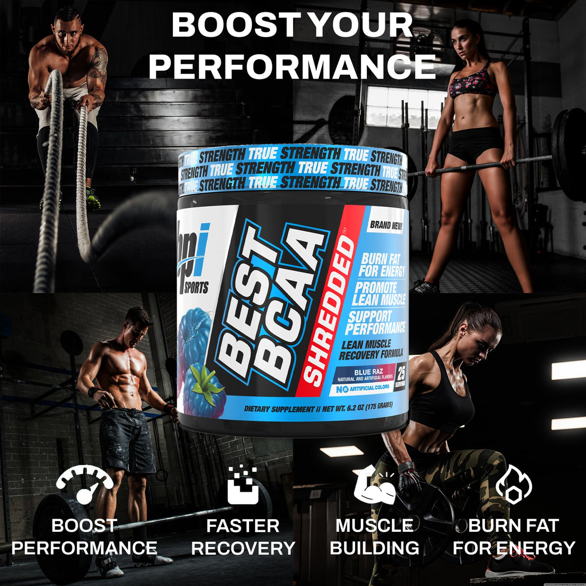 BPI Sports Best BCAA Shredded 259g avec une cuillère doseuse