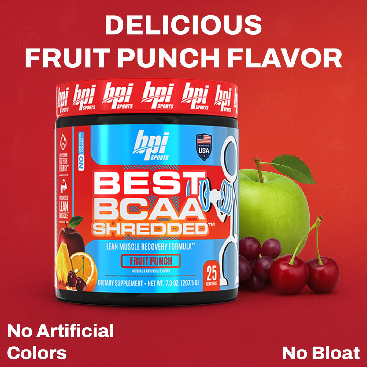 BPI Sports Best BCAA Shredded 422g dos de l'emballage avec ingrédients