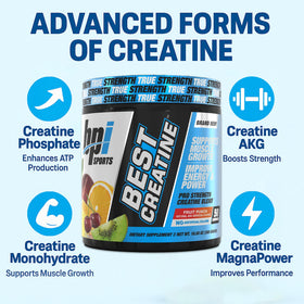 BPI Sports Best Creatine Poudre 358g côté avec mesure de poudre