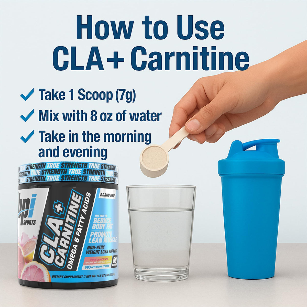 BPI Sports CLA+Carnitine 390g en utilisation pendant un entraînement