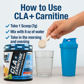 BPI Sports CLA + Carnitine 440g dans un environnement de fitness