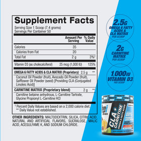 BPI Sports CLA + Carnitine 440g vue de côté