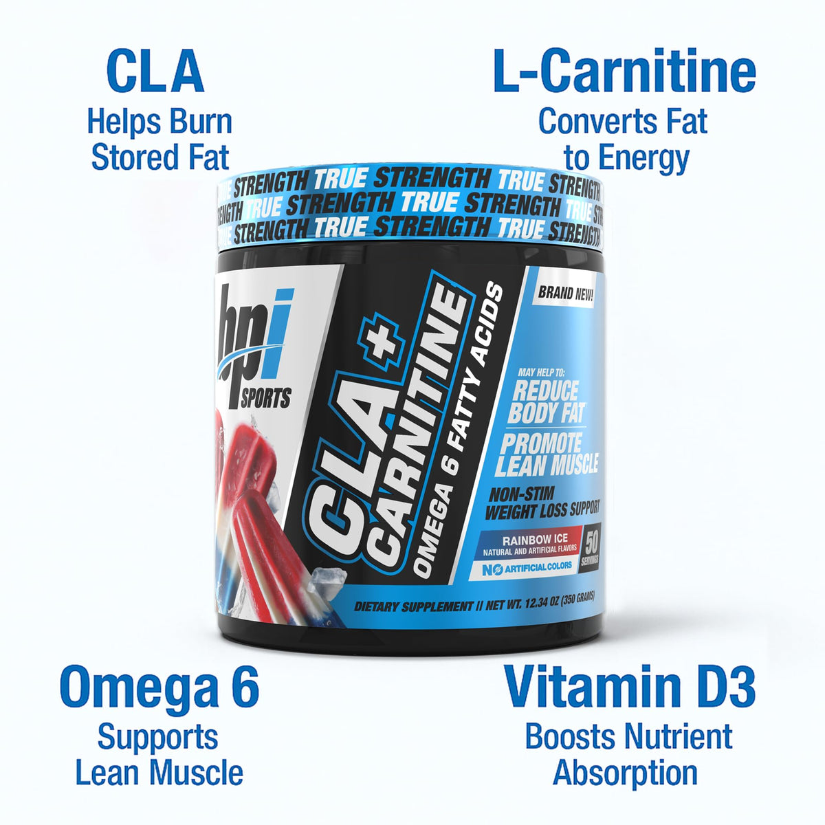 BPI Sports CLA + Carnitine Poudre 410g avec des fruits frais