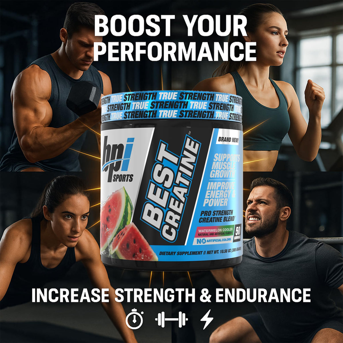 BPI Sports Creatine Monohydrate 358g en action dans un shaker
