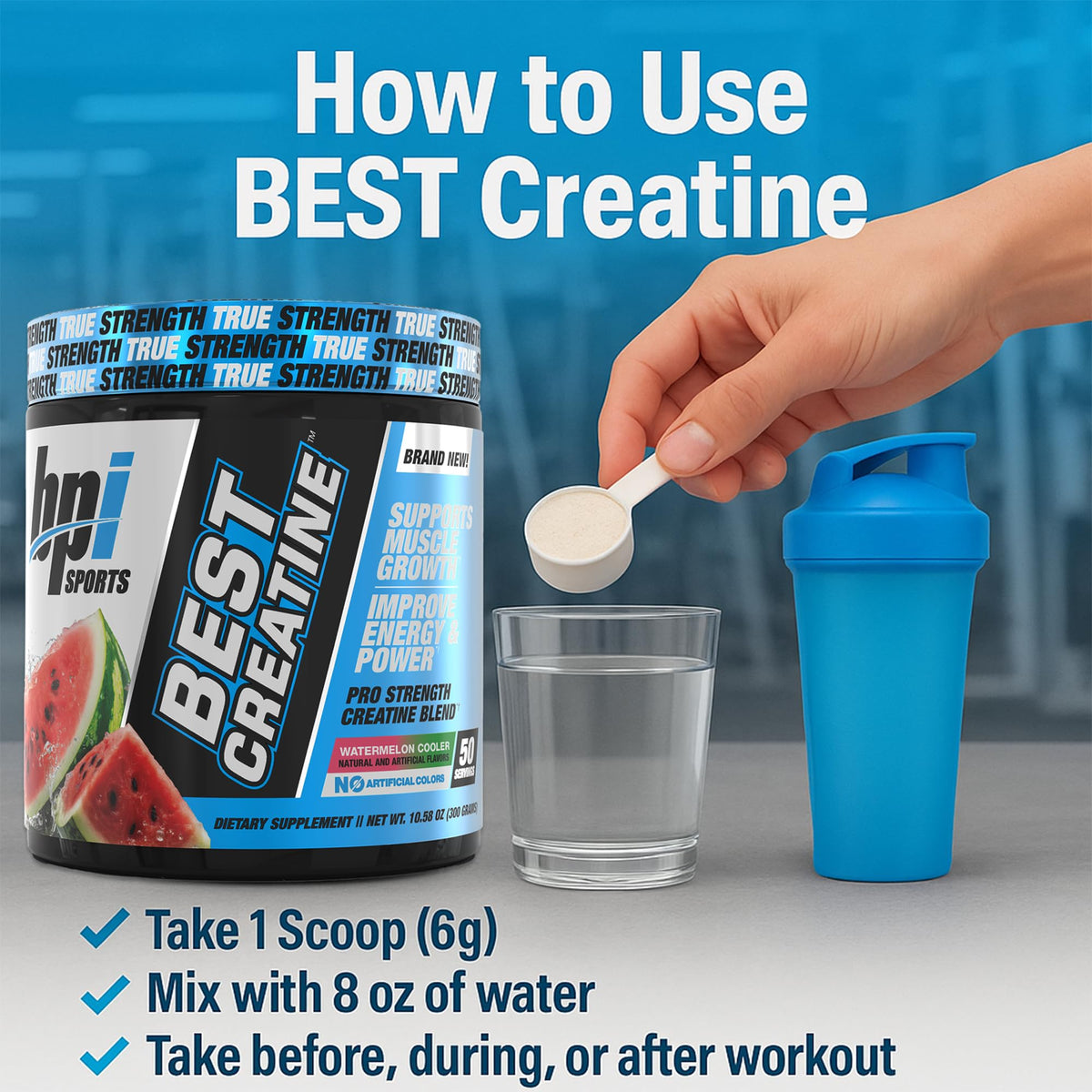 BPI Sports Creatine Monohydrate 358g près d'autres compléments