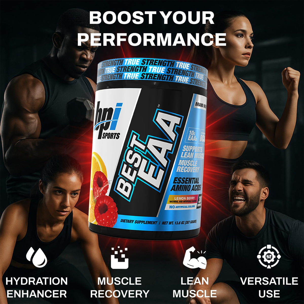BPI Sports EAA Poudre 454g en poudre dans un verre