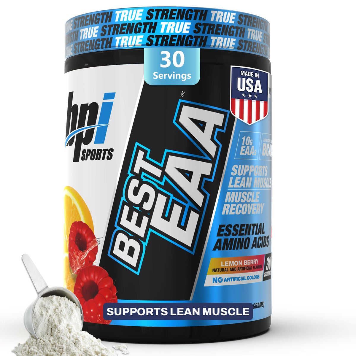 BPI Sports EAA Poudre 454g saveur citron baie vue de face