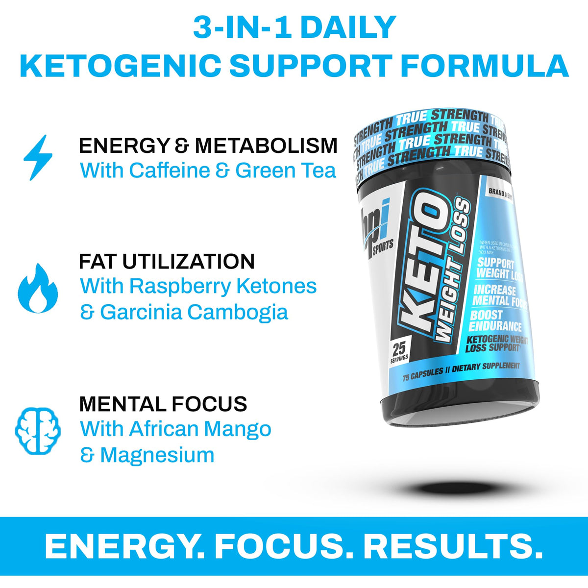 BPI Sports Keto Weight Loss Elite capsules sur une table