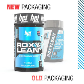 BPI Sports RoxyLean complément alimentaire 60 capsules, étiquette détaillée