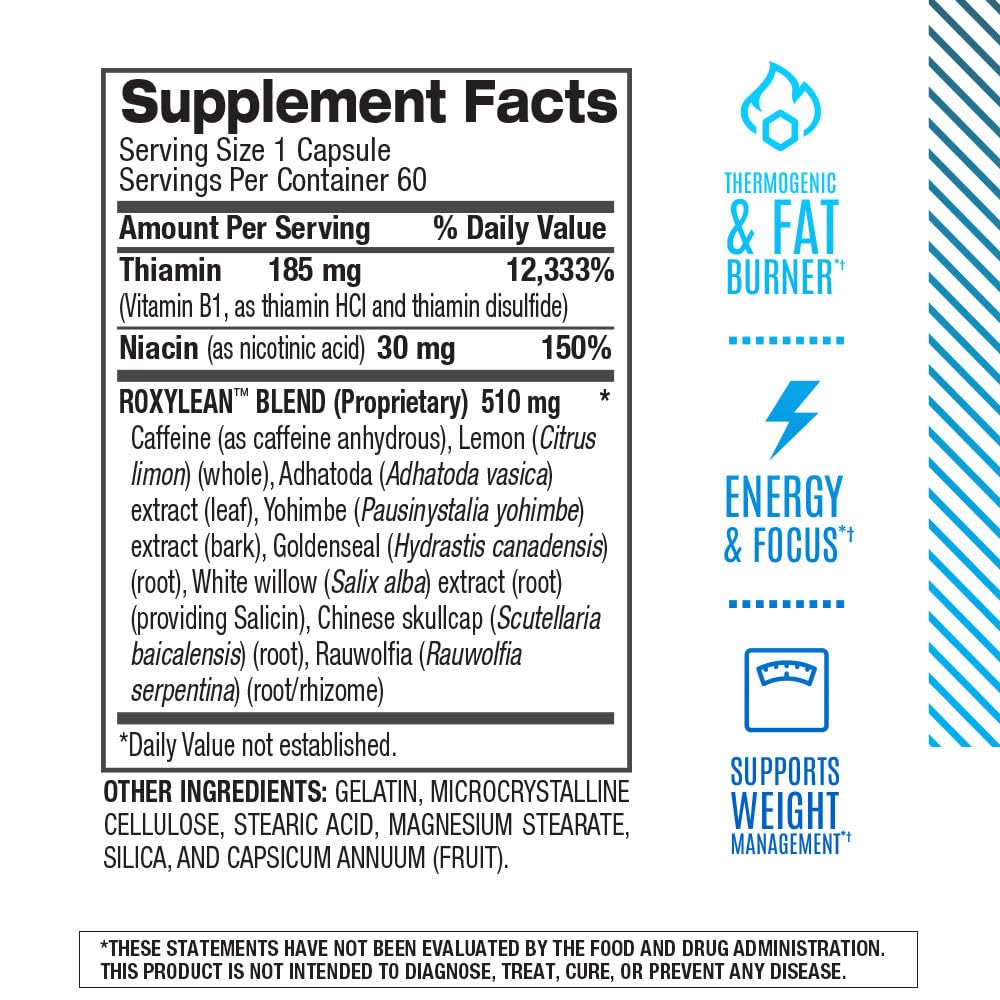 BPI Sports RoxyLean complément alimentaire 60 capsules, prise en main